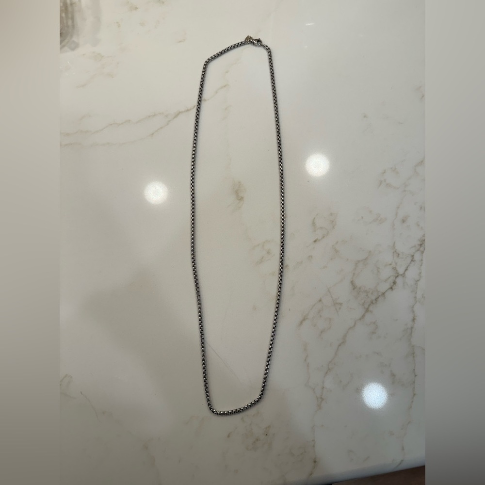 David yurman box chain necklace 32inch/ 16 inch when hooked